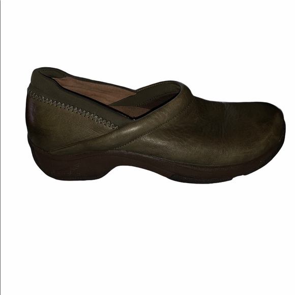 Dansko Shoes - Dansko Sport Green Leather Clogs Shoes